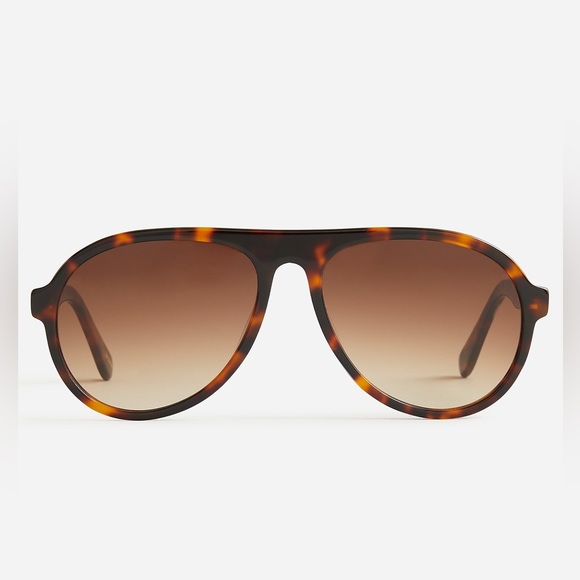 J.Crew Bondi acetate aviator sunglasses in tortoise shell BG568 - Picture 1 of 5